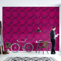 Flower Pattern - Magenta and Black