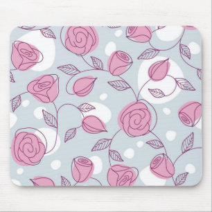 Flower pattern mouse pad