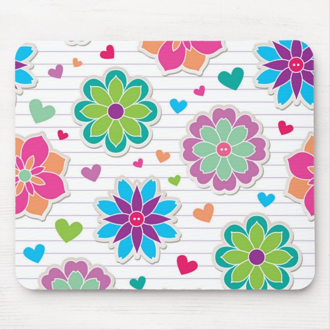 Flower pattern mouse pad (Front)