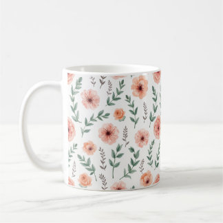 Flower pattern mug