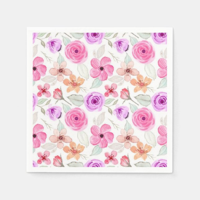 Flower pattern napkin (Front)