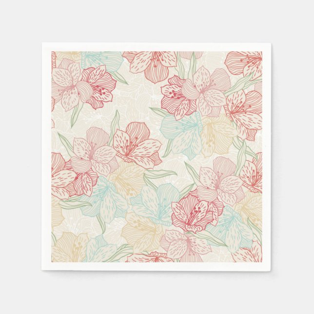 Flower pattern napkin (Front)