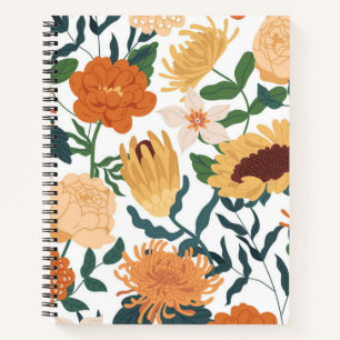 Flower pattern notebook