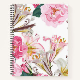 Flower pattern notebook