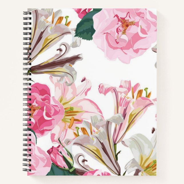 Flower pattern notebook (Front)