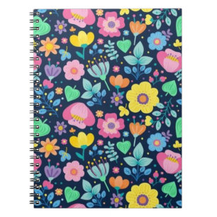 Flower pattern notebook