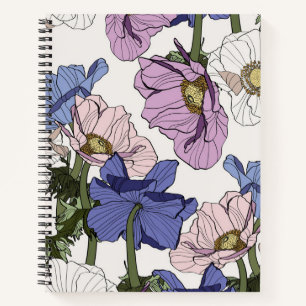 Flower pattern notebook