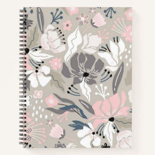Flower pattern notebook