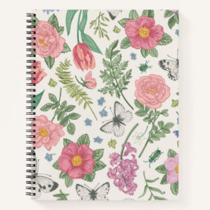 Flower pattern notebook