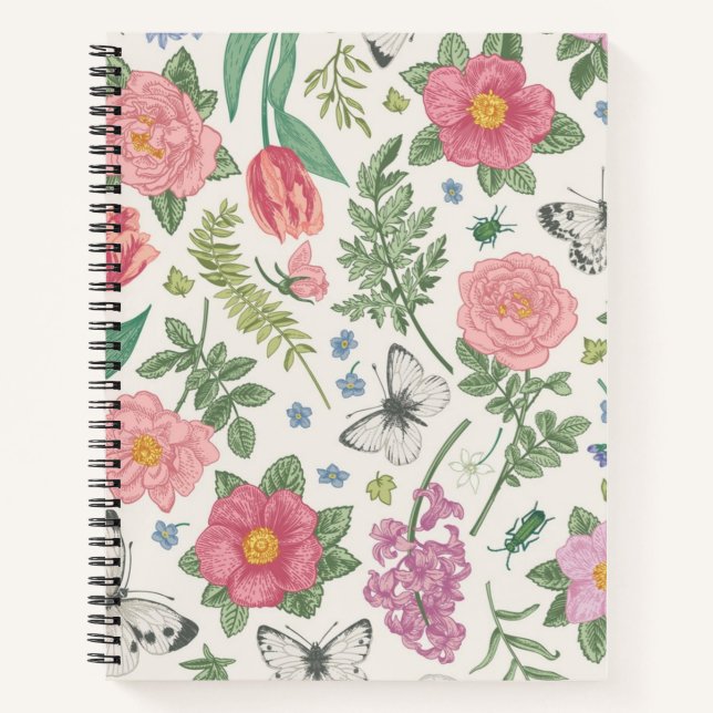 Flower pattern notebook (Front)