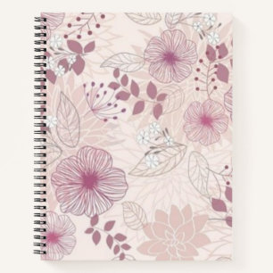 Flower pattern notebook