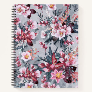 Flower pattern notebook