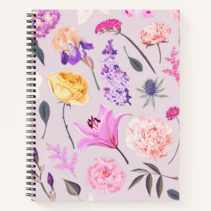 Flower pattern notebook