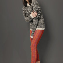 Flower Pattern on Orange Shaded Background