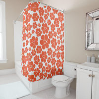 Flower Pattern - Orange and White