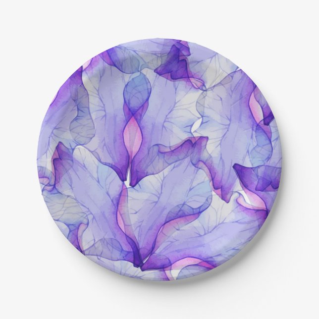 Flower pattern paper plate (Front)