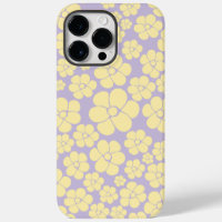 Flower Pattern - Pastel Yellow and Purple