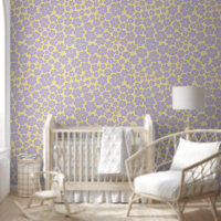 Flower Pattern - Pastel Yellow and Purple
