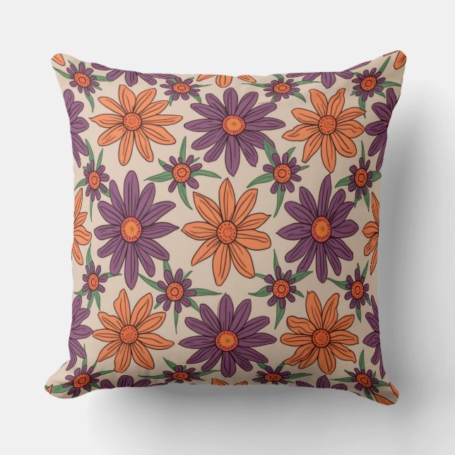 flower pattern pillow cushion (Front)