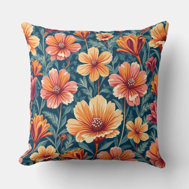 flower pattern pillow cushion (Front)