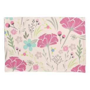Flower pattern pillowcase