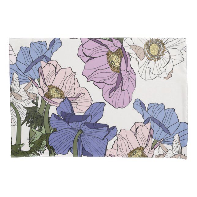 Flower pattern pillowcase (Front)