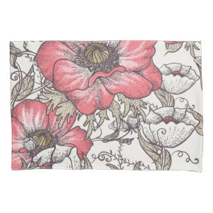 Flower pattern pillowcase