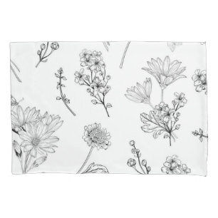 Flower pattern pillowcase