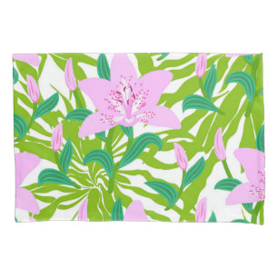 Flower pattern pillowcase
