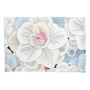 Flower pattern pillowcase