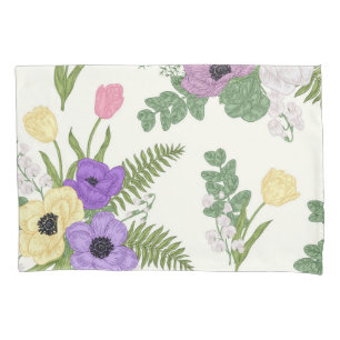 Flower pattern pillowcase