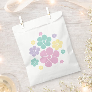 Flower Pattern - Pink, Yellow, Purple and Green Favour Bag