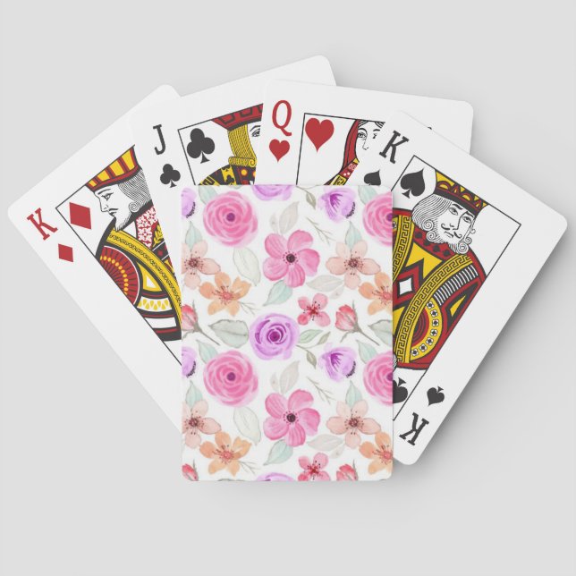 Flower pattern playing cards (Back)
