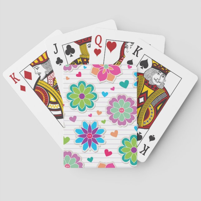 Flower pattern playing cards (Back)