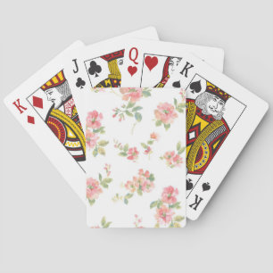 Flower pattern playing cards