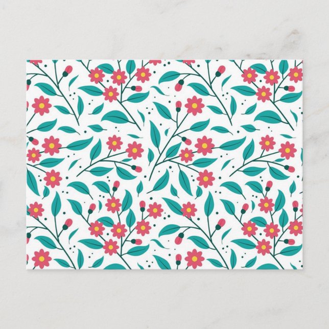 Flower pattern postcard (Front)
