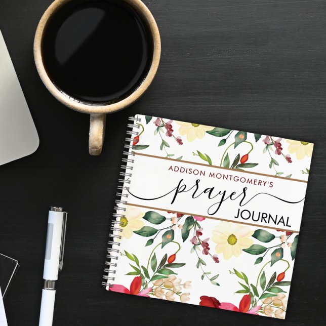Flower pattern prayer journal spiral notebook (Creator Uploaded)