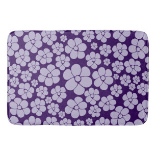 Flower Pattern - Purple Bath Mat