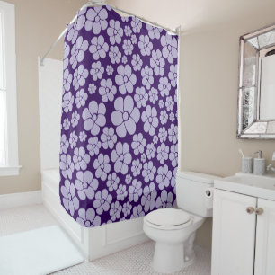 Flower Pattern - Purple Shower Curtain