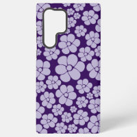 Flower Pattern - Purple Throw Pillow