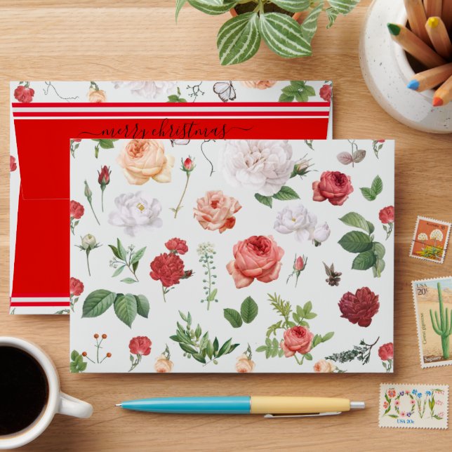Flower Pattern, Rose Envelope (Desk)