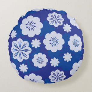 flower pattern round cushion