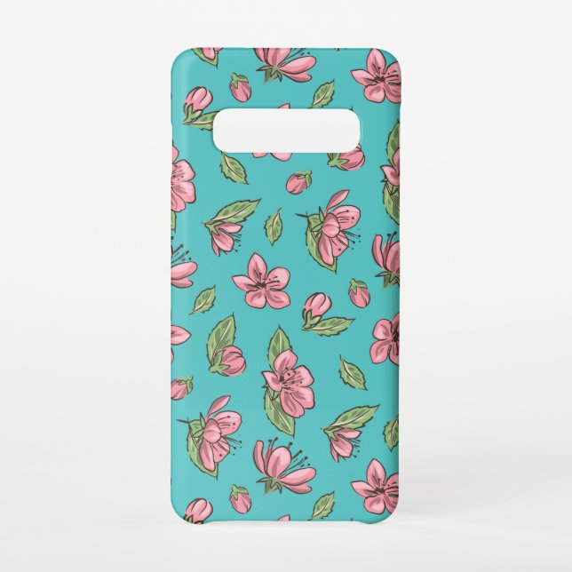 Flower pattern samsung galaxy case (Back)