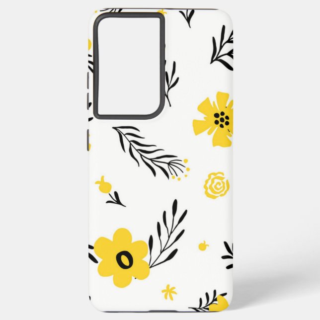 Flower pattern samsung galaxy s21 ultra case (Back)
