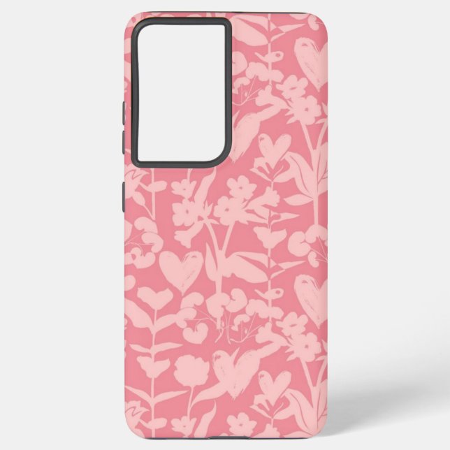 Flower pattern samsung galaxy s21 ultra case (Back)