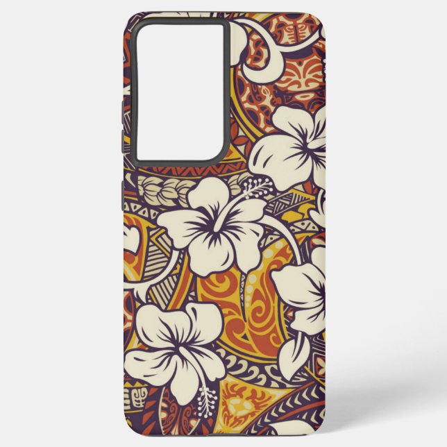 Flower pattern samsung galaxy s21 ultra case (Back)
