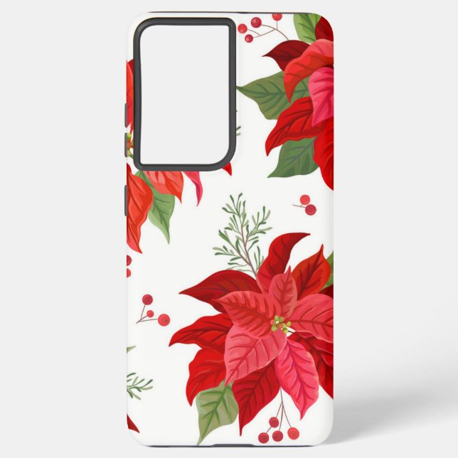 Flower pattern samsung galaxy s21 ultra case (Back)