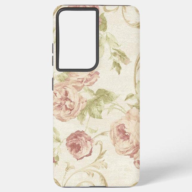 Flower pattern samsung galaxy s21 ultra case (Back)