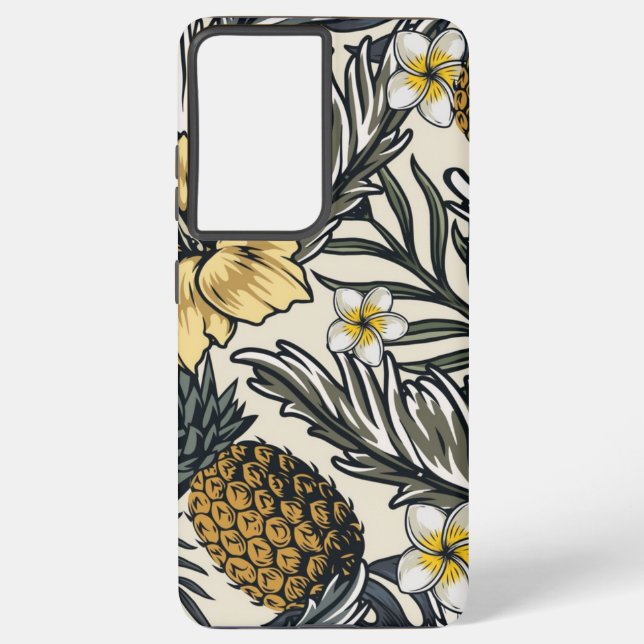 Flower pattern samsung galaxy s21 ultra case (Back)