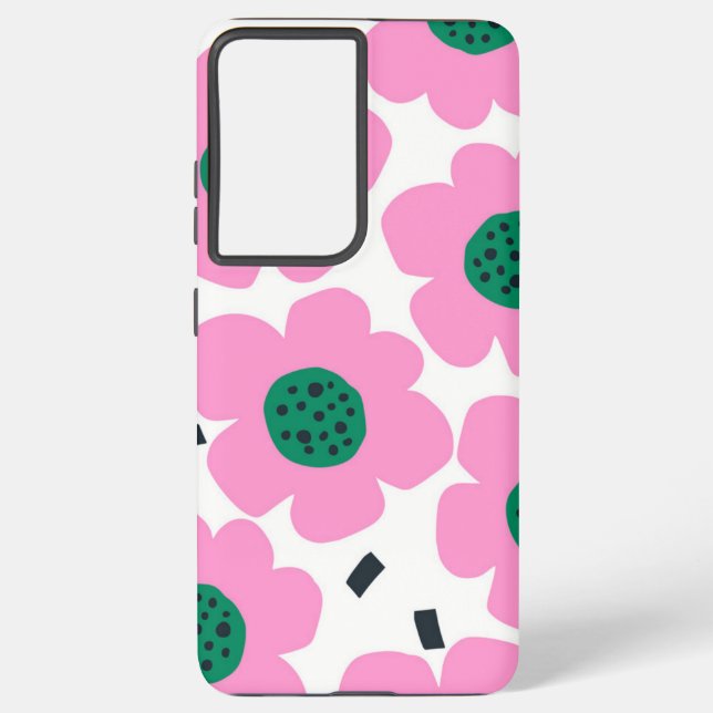 Flower pattern samsung galaxy s21 ultra case (Back)